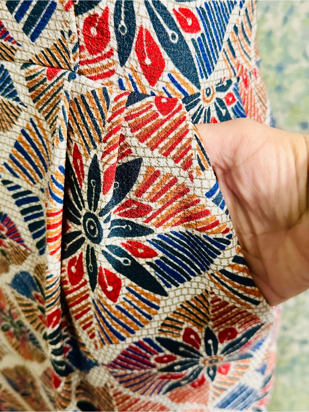 M&S Collection Geometric Floral Print Sheath Dress UK 10 - Picture 4 of 7